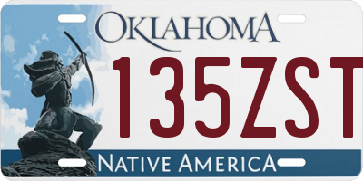 OK license plate 135ZST