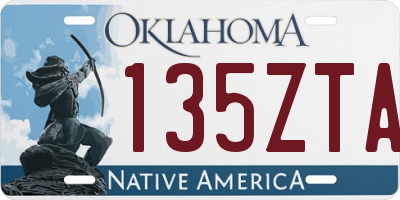 OK license plate 135ZTA