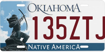 OK license plate 135ZTJ