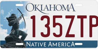 OK license plate 135ZTP
