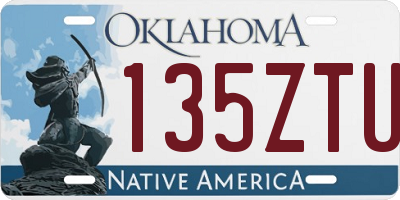OK license plate 135ZTU
