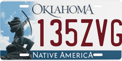 OK license plate 135ZVG