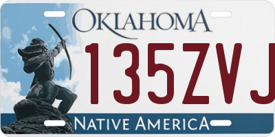 OK license plate 135ZVJ