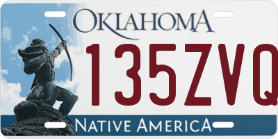 OK license plate 135ZVQ