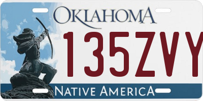 OK license plate 135ZVY