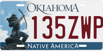 OK license plate 135ZWP