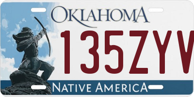 OK license plate 135ZYV