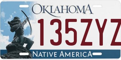 OK license plate 135ZYZ