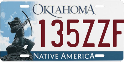 OK license plate 135ZZF