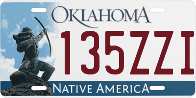 OK license plate 135ZZI