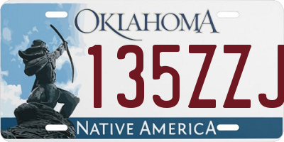 OK license plate 135ZZJ