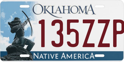OK license plate 135ZZP