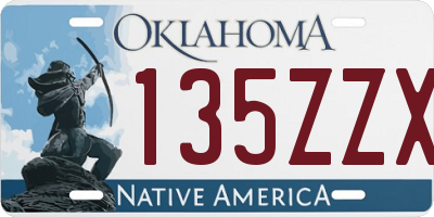 OK license plate 135ZZX