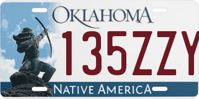 OK license plate 135ZZY