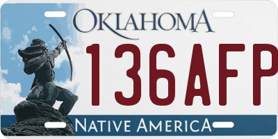 OK license plate 136AFP