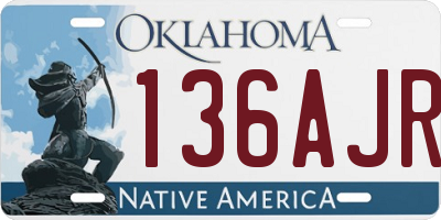 OK license plate 136AJR
