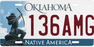 OK license plate 136AMG