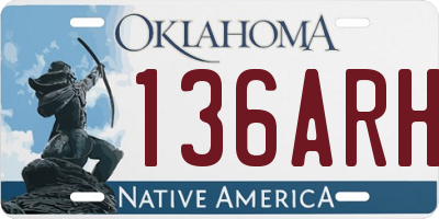 OK license plate 136ARH