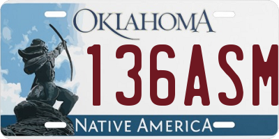 OK license plate 136ASM