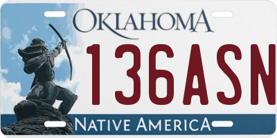OK license plate 136ASN