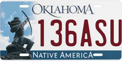 OK license plate 136ASU