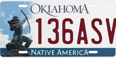 OK license plate 136ASV