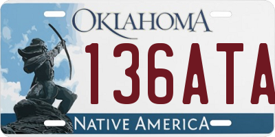 OK license plate 136ATA