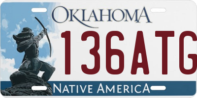 OK license plate 136ATG