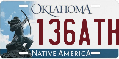 OK license plate 136ATH