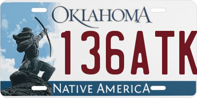 OK license plate 136ATK