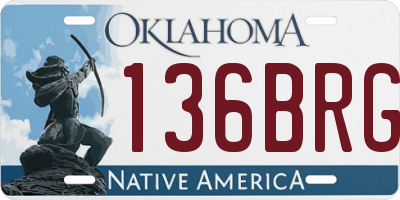 OK license plate 136BRG