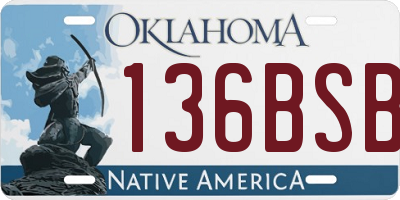 OK license plate 136BSB