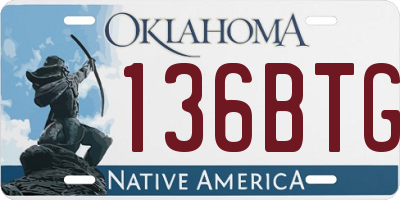 OK license plate 136BTG