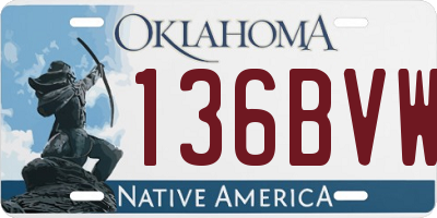 OK license plate 136BVW
