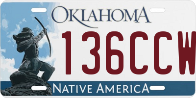 OK license plate 136CCW
