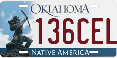 OK license plate 136CEL