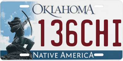 OK license plate 136CHI