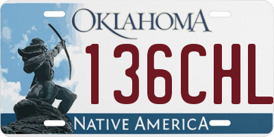 OK license plate 136CHL
