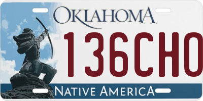 OK license plate 136CHO