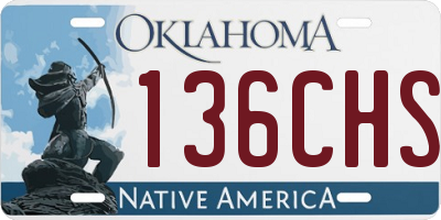 OK license plate 136CHS
