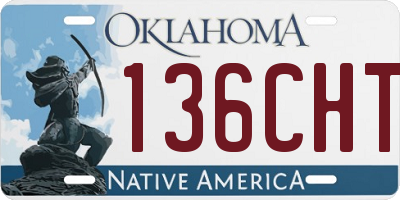OK license plate 136CHT