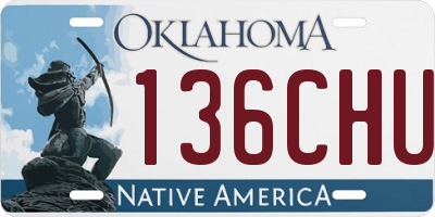 OK license plate 136CHU