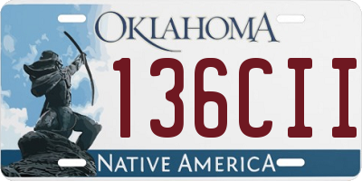 OK license plate 136CII