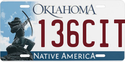 OK license plate 136CIT