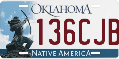OK license plate 136CJB