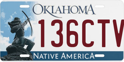 OK license plate 136CTV