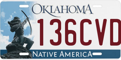 OK license plate 136CVD