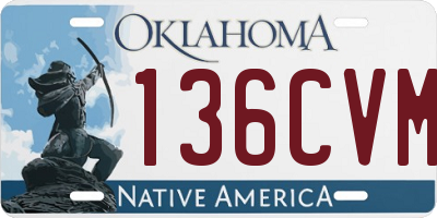 OK license plate 136CVM