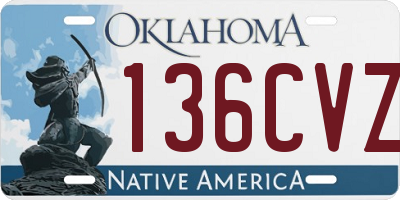 OK license plate 136CVZ