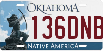 OK license plate 136DNB